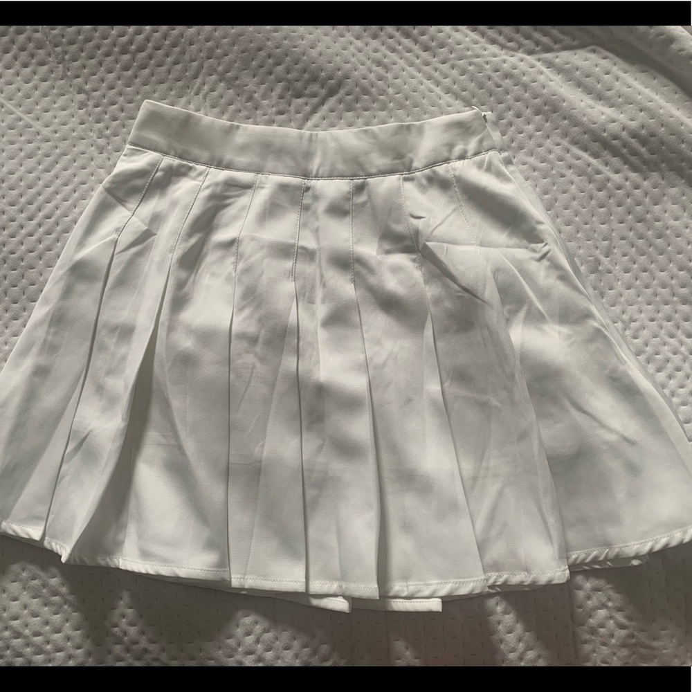 White tennis skirt
